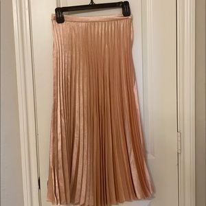 MIDI silky pink skirt